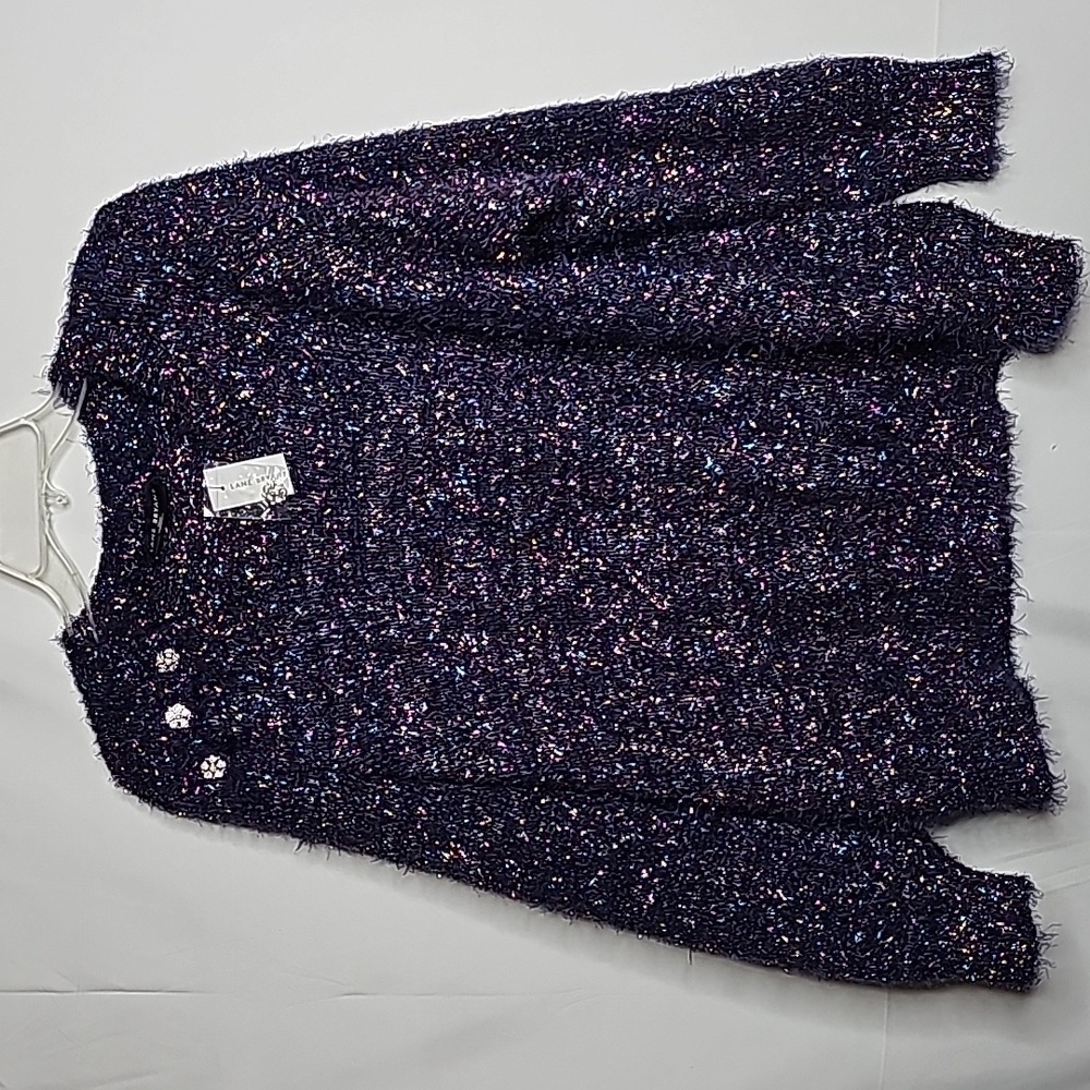 NWT Lane Bryant eyelash tinsel confetti shimmer holiday pullover sweater 22/24